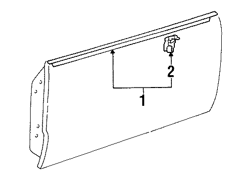 1997 Toyota Paseo Moulding Assy, Front Door Belt, LH Diagram for 75720-0W010