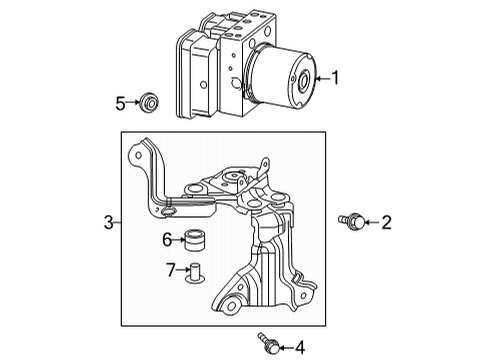 2022 Toyota Venza ABS Components, Electrical Diagram