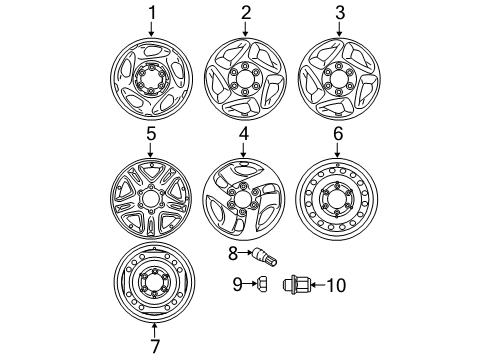 2001 Toyota Sequoia Wheel, Disc Diagram for 42611-0C030