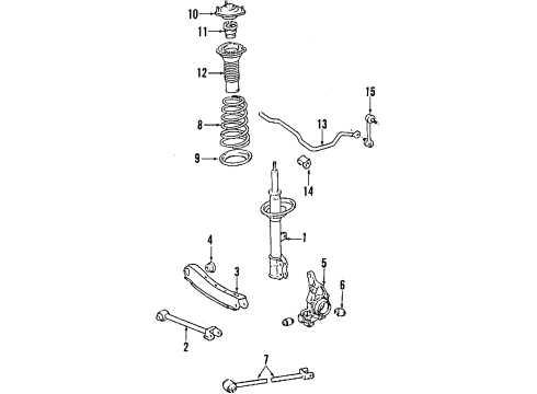 1989 Toyota Camry Bush, Stabilizer, Rear Diagram for 48818-12170