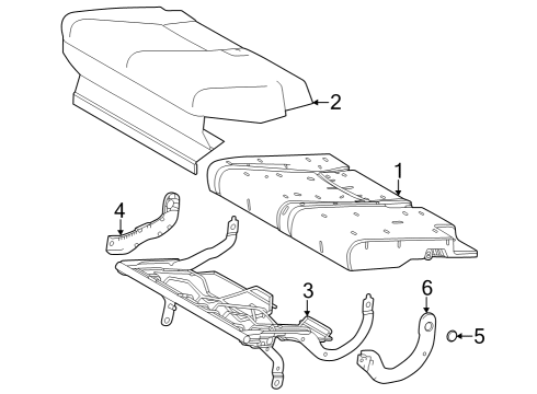 2024 Toyota Grand Highlander PAD, NO.2 SEAT CUSHI Diagram for 79235-0E100