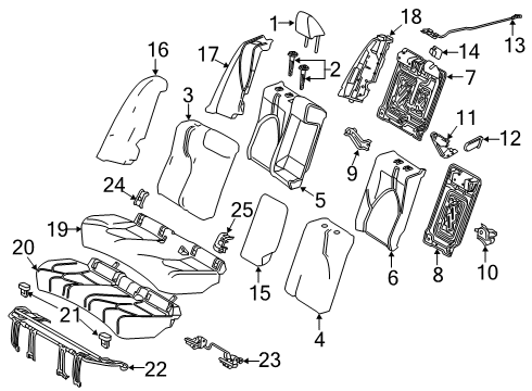 2021 Toyota Camry Pad Sub-Assembly, Rr Sea Diagram for 71503-07061