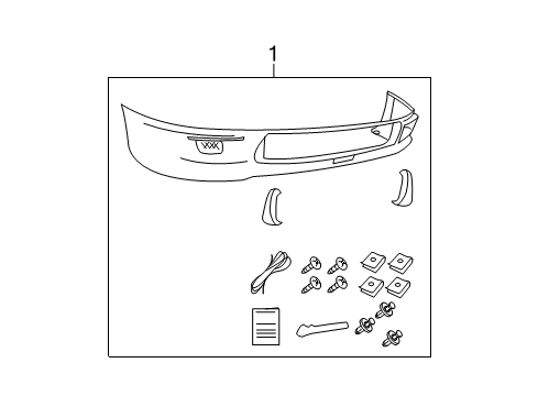 2006 Scion tC Spoiler Kit,Front BUMPE Diagram for PZ321-21005