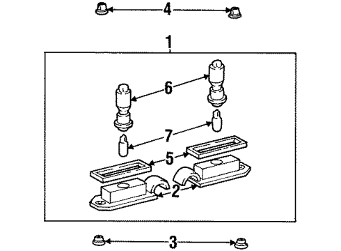 1999 Toyota Avalon License Lamps Diagram