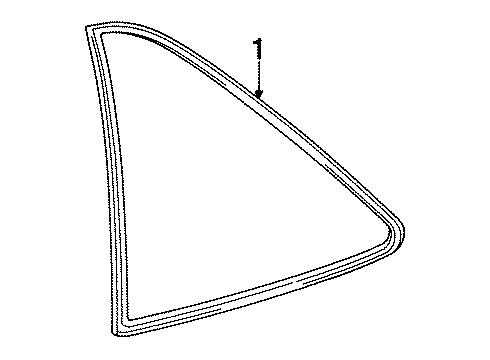 1992 Toyota Paseo Glass & Hardware - Quarter Panel Diagram