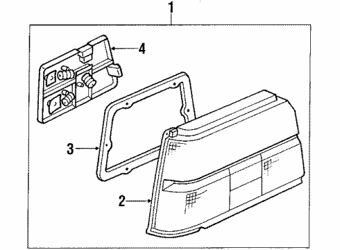 1984 Toyota Tercel Tail Lamps Diagram