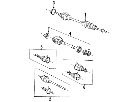 1994 Toyota Camry Shaft Assembly, Front Drive, Right Diagram for 43410-33020