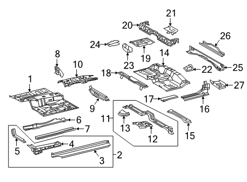 2023 Toyota Tacoma Floor Diagram 1 - Thumbnail