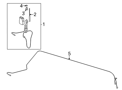 2004 Toyota Sequoia Antenna Assy, W/Holder Diagram for 86300-AF010