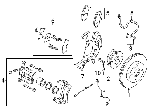 2020 Toyota Yaris Front Brakes Diagram