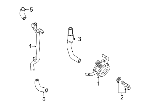 2009 Toyota Sequoia Hose, Oil Cooler Diagram for 15777-50100