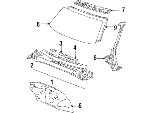 1985 Toyota Corolla Visor Assembly, Right Diagram for 74310-12640-08