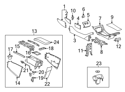 2012 Toyota Prius Console Diagram