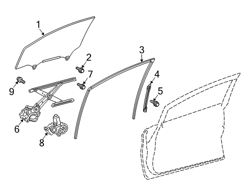 2013 Toyota Prius V Front Door Diagram 1 - Thumbnail