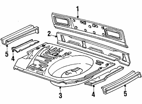 1985 Toyota Celica Rear Body Diagram 1 - Thumbnail