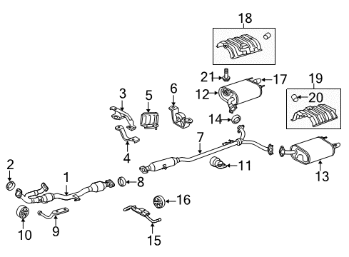 2014 Toyota Camry Exhaust Components Diagram 3 - Thumbnail