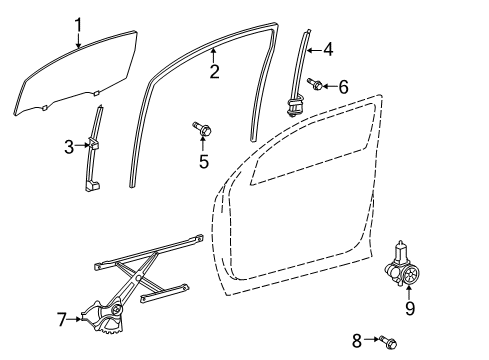 2007 Toyota Tundra Rear Door Diagram 1 - Thumbnail