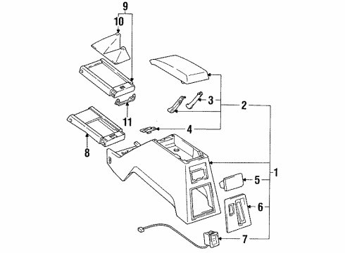 1995 Toyota 4Runner Box, Console, Front Diagram for 58802-35031-B0