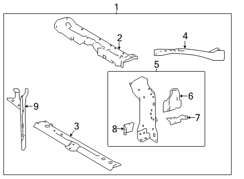 2023 Toyota Corolla Support, Radiator, U Diagram for 53213-02190