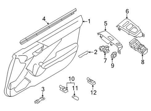 2023 Toyota GR86 Interior Trim - Door Diagram