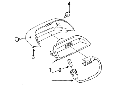 1995 Toyota Corolla High Mount Lamps Diagram 1 - Thumbnail