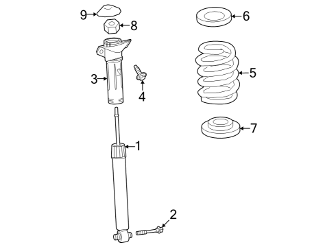 2024 Toyota Grand Highlander SPRING, COIL, RR Diagram for 48231-0E820