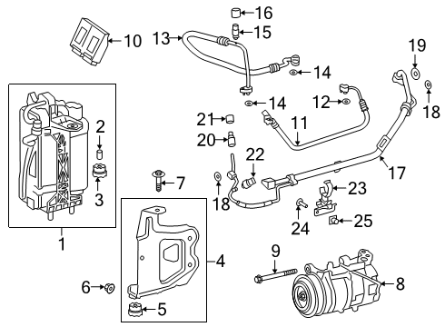 2022 Toyota GR Supra Condenser Assy Diagram for 88460-WAA01