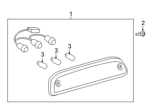 2016 Toyota Tacoma Lamp Assembly, Stop Ctr Diagram for 81570-04051