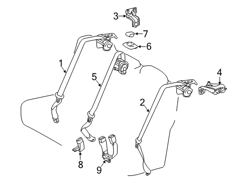 2016 Scion iM Belt Assembly, Front Seat Diagram for 73210-12D50-C0