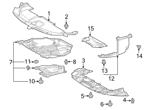 2023 Toyota Prius COVER, ENGINE UNDER Diagram for 51447-47040