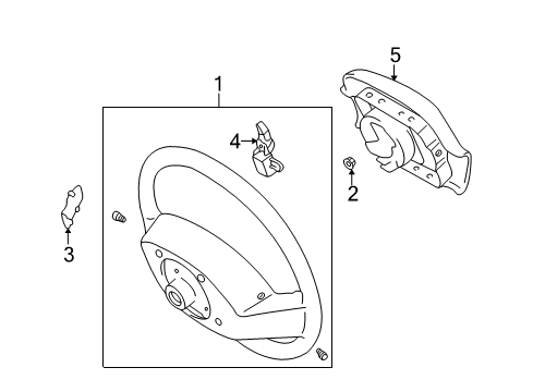 1997 Toyota 4Runner Wheel Assembly, Steering Diagram for 45100-26210-C0