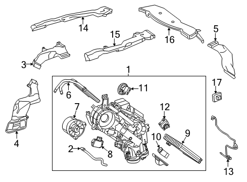 2019 Toyota Highlander Auxiliary Heater & A/C Diagram