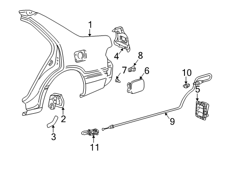 2006 Toyota Camry Fuel Door Diagram