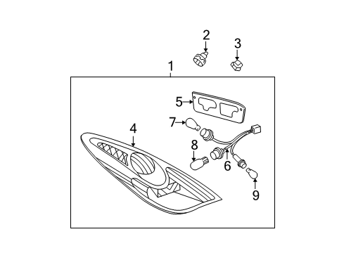 2006 Toyota Solara Lamp Assy, Rear Combination, RH Diagram for 81550-AA060