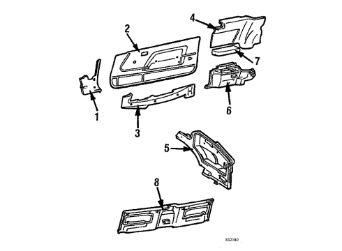 1986 Toyota Celica Interior Trim Diagram