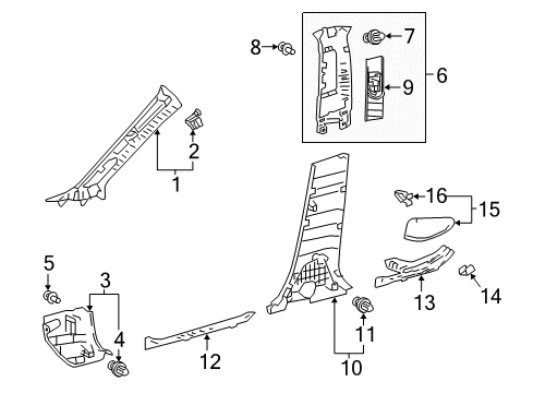 2020 Toyota C-HR Panel, Rr Door SCUFF Diagram for 67925-F4010-C1