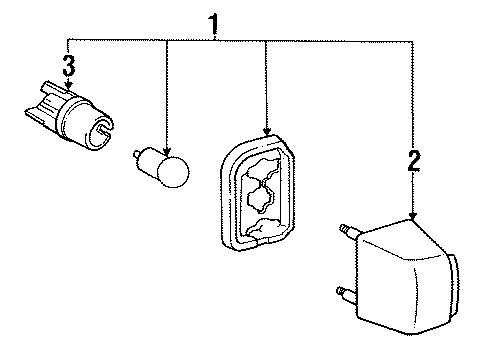 1985 Toyota MR2 License Lamps Diagram