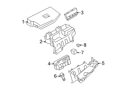 2014 Scion tC Upper Cover Diagram for 82662-21061