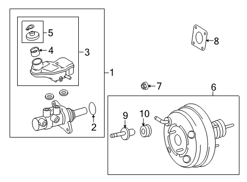 2012 Scion xB Reservoir Sub-Assy, Brake Master Cylinder Diagram for 47220-12200