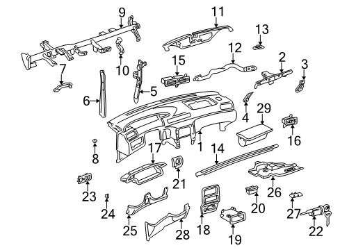 1998 Toyota Camry Ignition Lock, Electrical Diagram 1 - Thumbnail