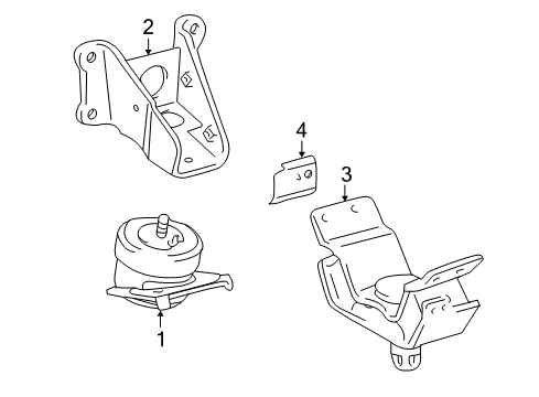 2010 Toyota 4Runner Bracket, Engine Mounting Diagram for 12311-75090