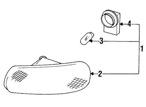 1994 Toyota Supra Front Lamps - Side Marker Lamps Diagram