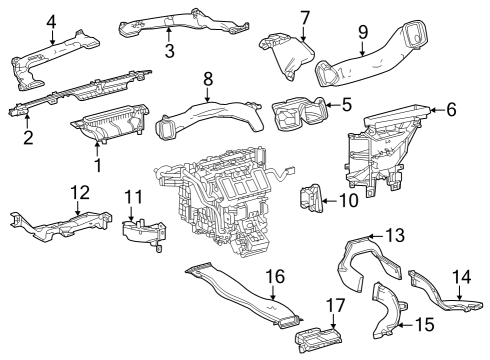 2023 Toyota bZ4X Ducts Diagram