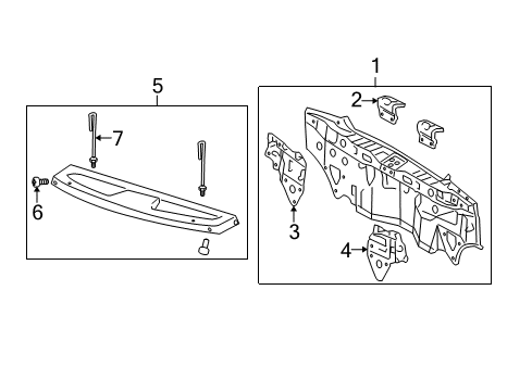 2008 Scion xD Gusset, Lower Back, Upper RH Diagram for 58384-52120