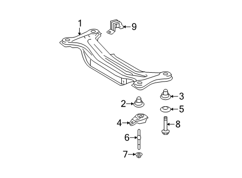 2013 Toyota Venza Member Sub-Assembly, Rear Diagram for 51206-06104