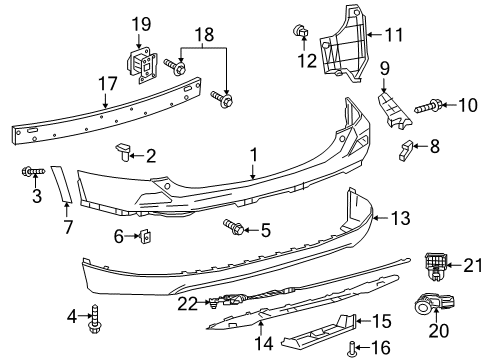 2016 Toyota RAV4 Guard, Rear Bumper, Ct Diagram for 52453-0R020-B2