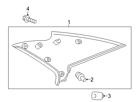 2006 Toyota Camry Interior Trim - Quarter Panels Diagram 1 - Thumbnail