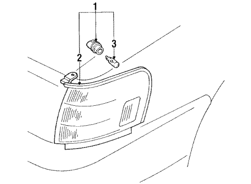 1990 Toyota Cressida Park & Side Marker Lamps Diagram