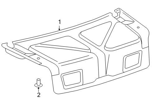 1998 Toyota Camry Interior Trim - Trunk Lid Diagram