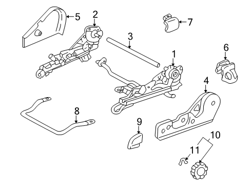 2000 Toyota Celica Tracks & Components Diagram 1 - Thumbnail